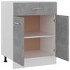 vidaXL Drawer Bottom Cabinet Concrete Grey Engineered Wood Medium