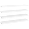 vidaXL Wall Shelf Set of 4 White Honeycomb MDF, metal