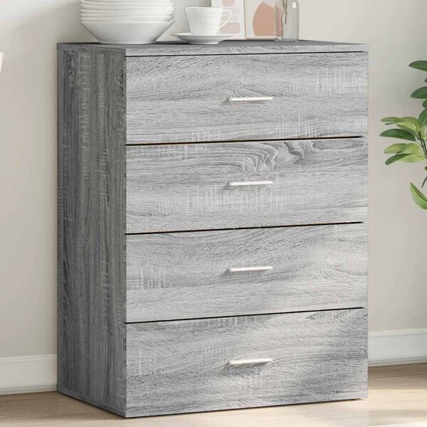 vidaXL Sideboard Grey Sonoma Engineered Wood Medium Storage Cabinet