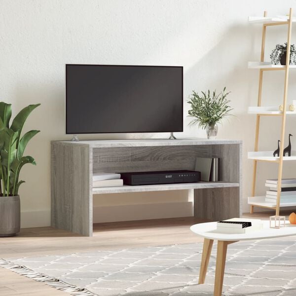 vidaXL TV Cabinet Grey Sonoma Engineered Wood Medium Modern TV Cabinet