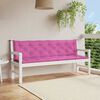 vidaXL Garden Bench Cushion Set of 2 Pink 100% polyester Extra Long