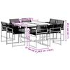 vidaXL Garden Dining Set Black