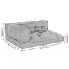 vidaXL Pallet Sofa Cushion Gray fabric