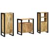 vidaXL Bathroom Furniture Set with Door 3 pcs Brown Solid Reclaim Wood