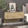 vidaXL Wall-mounted Bedside Cabinet Sonoma oak Engineered wood Medium