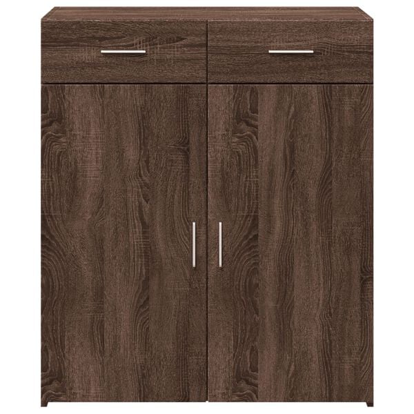 vidaXL Sideboard Brown Oak 31.5"x16.7"x36.6" Engineered Wood