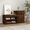 vidaXL Shoe Cabinet Brown Oak Engineered Wood Medium Shoe Cabinet