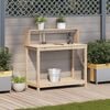 vidaXL Potting Table Natural Pine Solid pine wood Large Potting Table