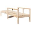 vidaXL Sun Lounger Natural Pine Solid Pine Wood Standard