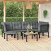 vidaXL Garden Lounge Set Black and Dark Grey