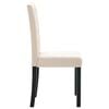 vidaXL Dining Chair Set of 2 Cream Fabric Standard Durable