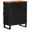 vidaXL Side Cabinet Natural and black Solid acacia wood and iron Medium