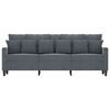 vidaXL 3-seater Sofa Dark grey Velvet, metal, textilene 3-seater