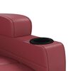 vidaXL Massage Reclining Chair Wine Red Faux Leather