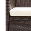 vidaXL Dining Set Brown PE rattan, steel, fabric, glass, aluminum Medium