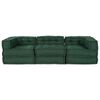 vidaXL Modular Sofa 3 pcs Green Fabric