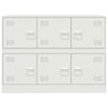 vidaXL Sideboard White Cold-rolled steel Medium Sideboard Rectangular