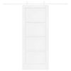 vidaXL Sliding Door White 32.68 x 79.53 in Solid Pine Wood