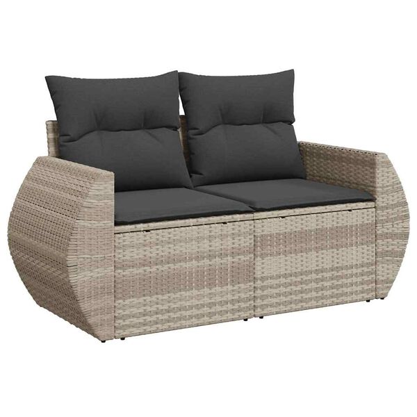 vidaXL Garden Sofa Set Light Grey, Anthracite