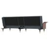 vidaXL Sofa Bed Dark Grey Velvet, plywood, metal Full