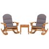 vidaXL 3 Piece Adirondack Patio Lounge Set Solid Wood Acacia