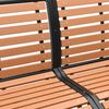 vidaXL Patio Bench Brown 90.9" Wood and Powder-coated Steel