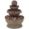 vidaXL Indoor Fountain Brown Polyresin Small Decorative Inlays