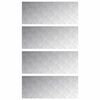 vidaXL Stair Tread Rectangular 4 pcs Silver 39.37 x 15.75 in Aluminium