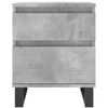 vidaXL Bedside Cabinet Set of 2 Concrete Grey Engineered wood, Metal