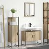 vidaXL Bathroom Furniture Set with Door 3 pcs Brown 33 x 33 x 120.5 cm