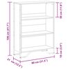 vidaXL Bookcase Grey Sonoma Engineered Wood Medium Bookcase