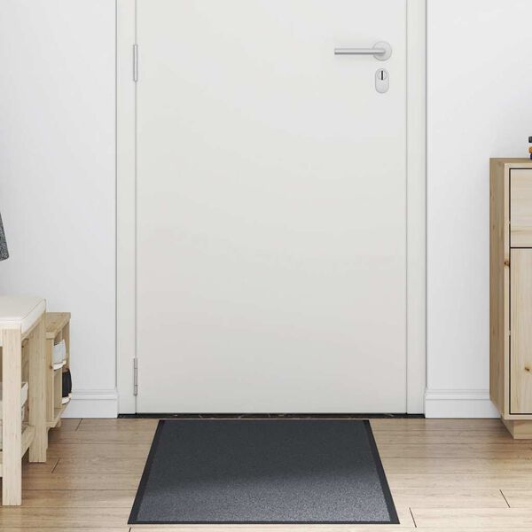 vidaXL Doormat Anthracite Polypropylene and PVC 23.6x70.9 in Non-slip