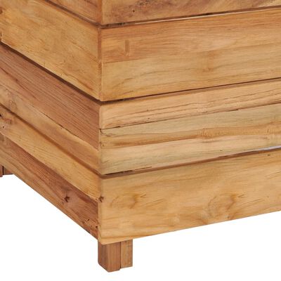 vidaXL Raised Bed 59.1"x15.7"x15" Solid Wood Teak and Steel