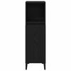 vidaXL Bathroom Cabinet with Shelf Black Oak 11.81 x 11.81 x 39.37 in