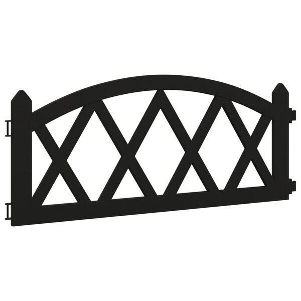 vidaXL Lawn Edgings 17 pcs Black 32.8' PP