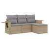 vidaXL Garden Sofa Set Beige, Light Grey