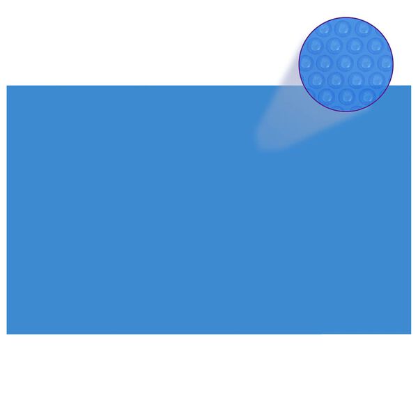 vidaXL Pool Cover Blue PE film with air chambers 102.4 x 63.0 in