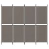 vidaXL 4-Panel Room Divider Anthracite 78.7"x86.6" Fabric