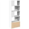 vidaXL Bookcase White Engineered Wood 27.6 x 14.2 x 74.4 in Bookcase