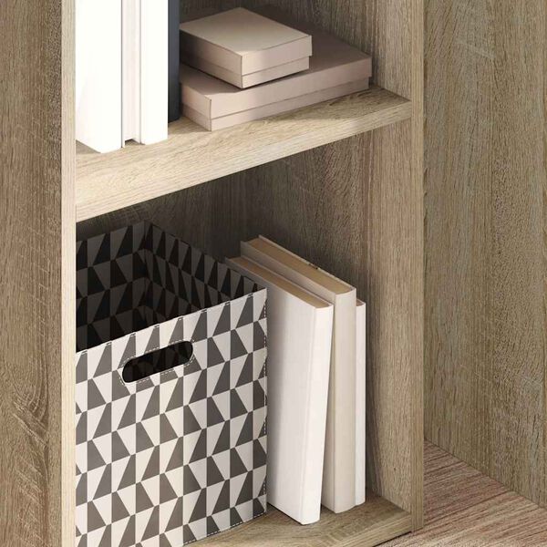 vidaXL Bookcase Sonoma oak Engineered wood Medium Bookcase Rectangular