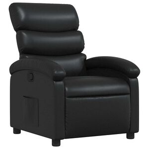 vidaXL Recliner Chair Black Faux Leather, Metal, Plywood Standard Recliner