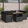 vidaXL Garden Sofa Set Black