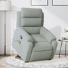 vidaXL Stand up Massage Recliner Chair Light Gray Velvet