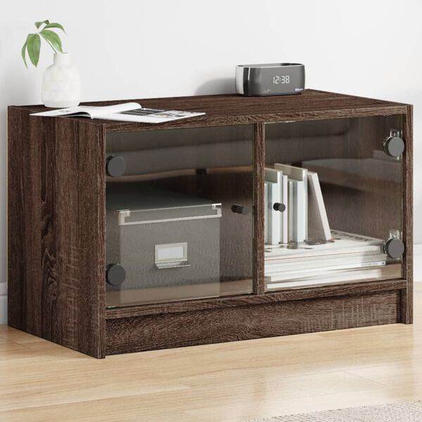 vidaXL TV Cabinet Brown Oak Engineered Wood Medium TV Cabinet