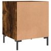 vidaXL Bedside Cabinet Set of 2 Smoked oak Engineered wood, Iron Storage