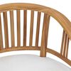 vidaXL Outdoor Chair Set of 2 Cream Solid teak wood Standard Durable