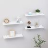 vidaXL Wall Shelf Set of 4 White MDF Medium Decorative Inlays