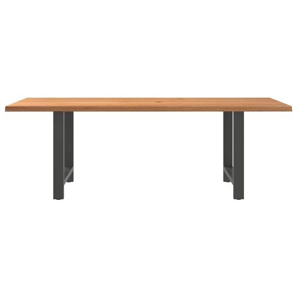 vidaXL Dining Table Light brown, Anthracite