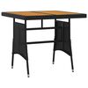 vidaXL Outdoor Dining Set Black PE rattan, steel, solid acacia wood