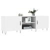 vidaXL TV Cabinet White Engineered wood Medium TV Cabinet Rectangular
